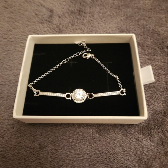 Moissanite Silver Tennis Bracelet Adjustable 2ct. Lab Created Diamond. - Picture 7 of 10